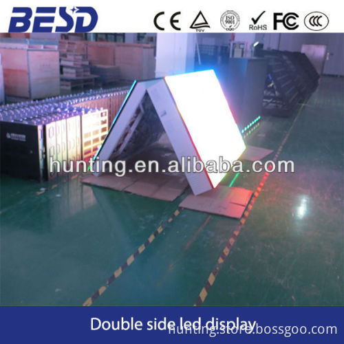 shenzhen direct factory large outdoor fixed installation advertising full color led billboard/ double sides led sign